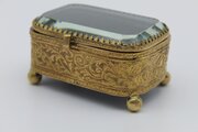 French Gilt Brass Jewellery Casket, 8.5cm, C1880