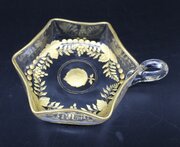 Moser Glass Intaglio Gilded Dish C1880