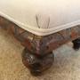 Victorian Upholstered Walnut Fender Stool, 113cm