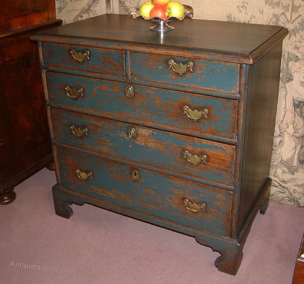 I Period Painted Oak Chest Of Drawers Antiques Atlas