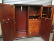 1920S     Mahogany Combination Wardrobe 