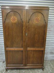 1920s Oak Two Door Wardrobe 