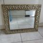 1930s  Embossed Brass Wall  Mirror
