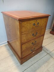 A Burr Elm  Two Drawer File Cabinet 