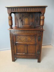 A Small Size   1920s  Oak Court  Cupboard 