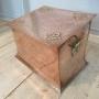 Arts and Crafts    copper coal bin / box