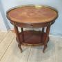 French Style  Oval  Side Table  With End Drawer.
