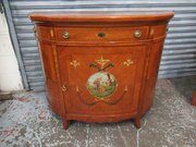 Half Round Painted Side Cabinet