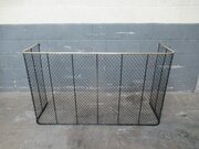 Large Victorian   Brass And Wire Mesh  Fire Guard