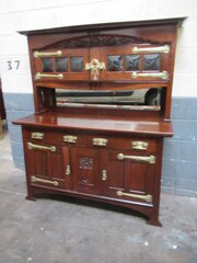 Large Arts And Craft Mahogany Sideboard