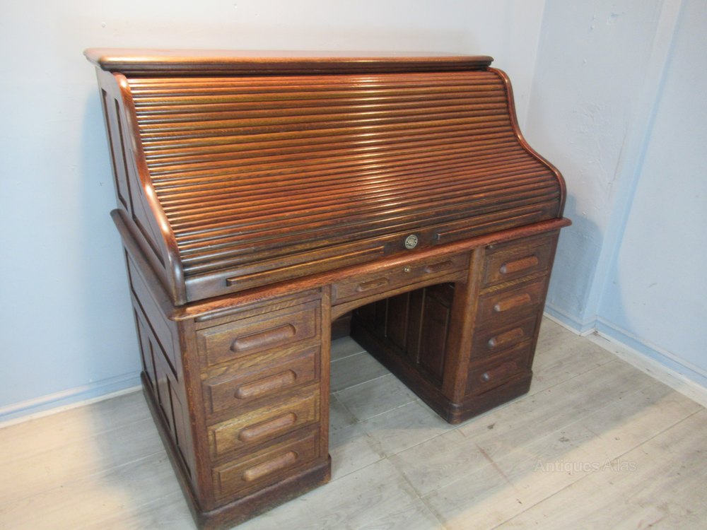 Large Oak Roll Top Desk Antiques Atlas