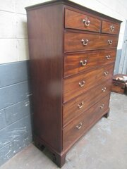 Late Georgian  Tall Mahogany Chest Of Drawers