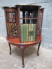 Late Victorian Mahogany Revolving Bookcase