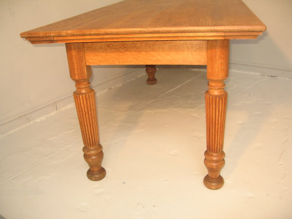 Light Oak Long Dining Table Seat 6/8 Antiques Atlas