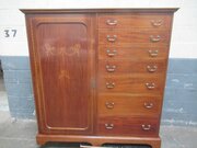 Mahogany   Combination  Wardrobe / Chest