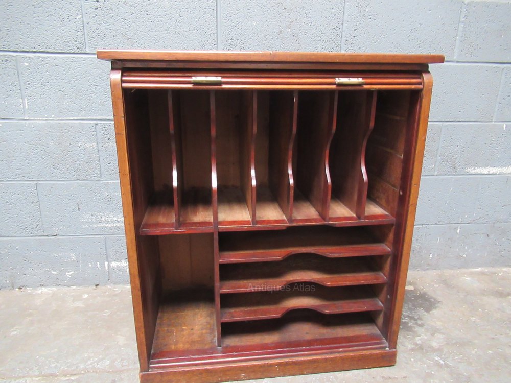 Mahogany Tambour Front File Antiques Atlas