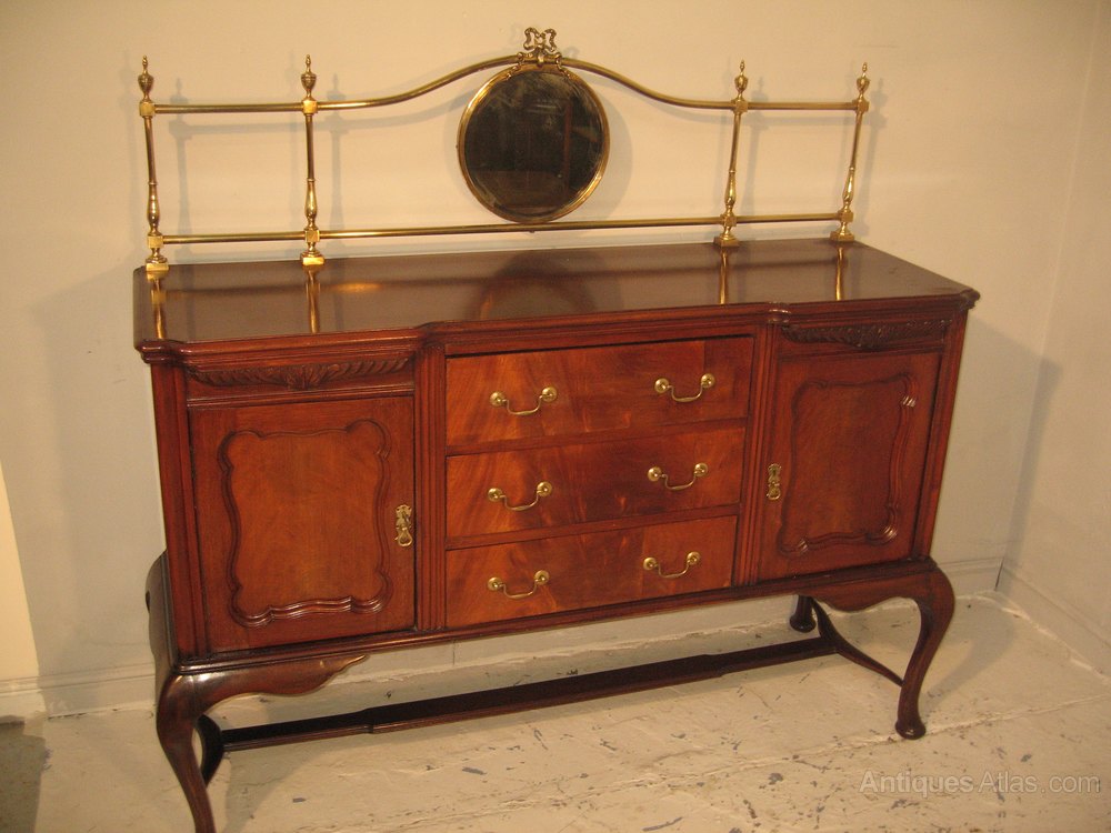 Mahogany And Brass Sideboard Dresser Antiques Atlas