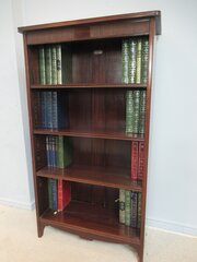 Mahogany Open Bookcase Slim Size .