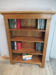 Oak   Arts  And Crafts  Style Open Bookcase 