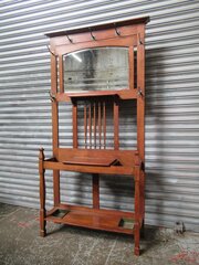 Oak Hall Stand, Hats And Coats.