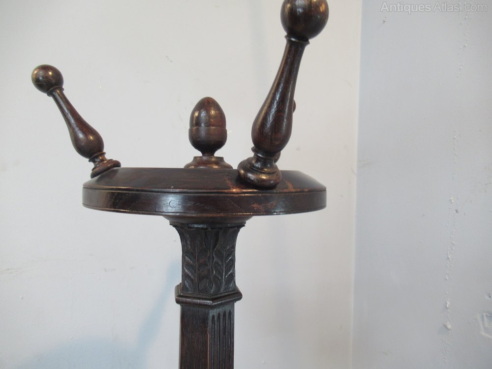 Oak Hat Stand With A Revolving Top Antiques Atlas