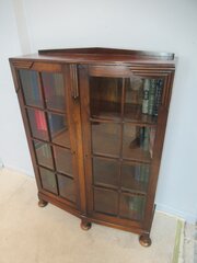 Oak Two Door Bookcase 