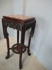 Oriental  Hard Wood /  Marble    Stand 