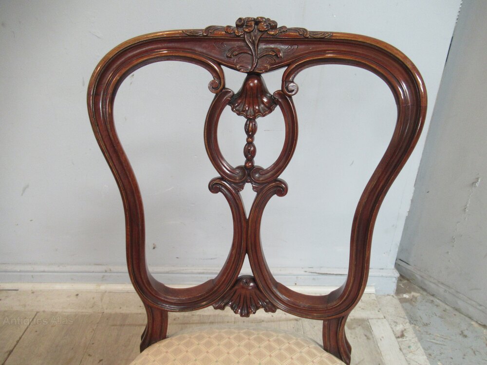 Pair Of Victorian Walnut Side Chairs as350a2320 - Antiques Atlas