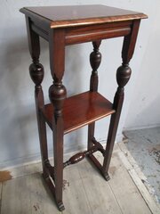 Tall   1920s Mahogany  Plant Stand