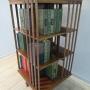 Tall oak  Edwardian  revolving bookcase