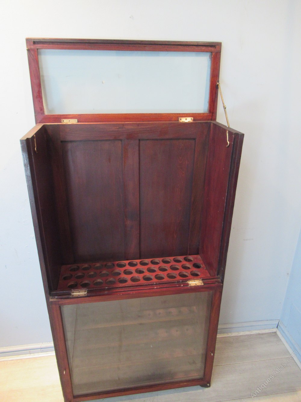 Unusual Mahogany Shop Walking Stick Display Case Antiques Atlas