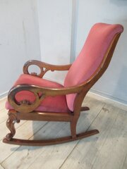 Victorian 1880s mahogany rocking chair