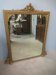 Victorian  Gilt And Plaster  Overmantle  Mirror
