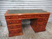 Victorian  Mahogany 1870s  Kneehole Desk