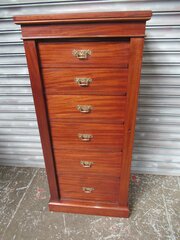 Victorian  Mahogany Wellington Chest Of Drawers