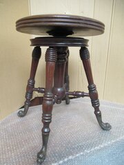 Victorian  Mahogany Adjustable  Swivel  Stool 
