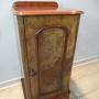 Victorian Burr Walnut Bed Side Cabinet