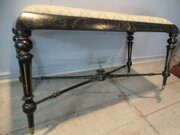 Victorian Ebonized   Long Stool