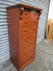  Victorian Mahogany  Wellington  Chest Of Drawers