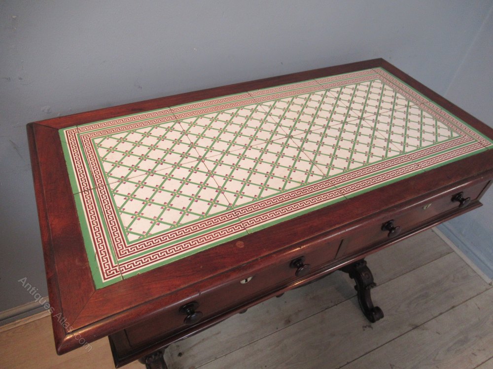 Victorian Mahogany And Tile Top Side Table Antiques Atlas