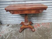 Victorian Mahogany Fold Over  Tea Table