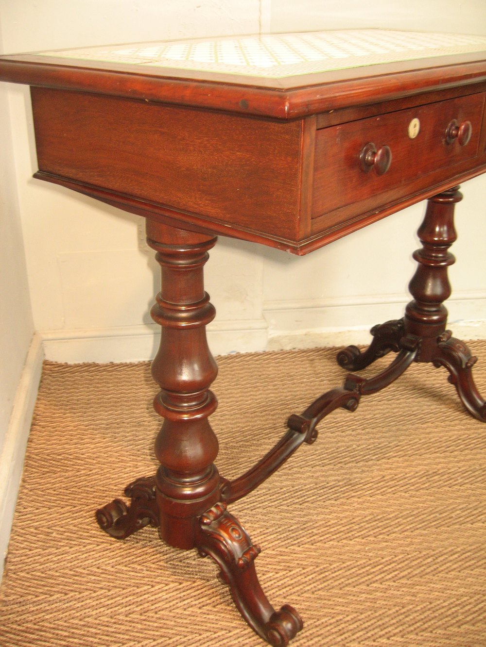 Victorian Mahogany Tile Top Side Table Antiques Atlas