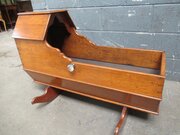 Victorian Oak Child Crib  1880s