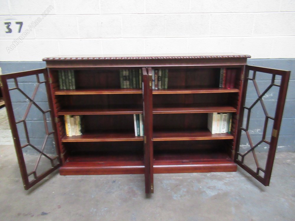 Large Mahogany Four Door Bookcase Antiques Atlas