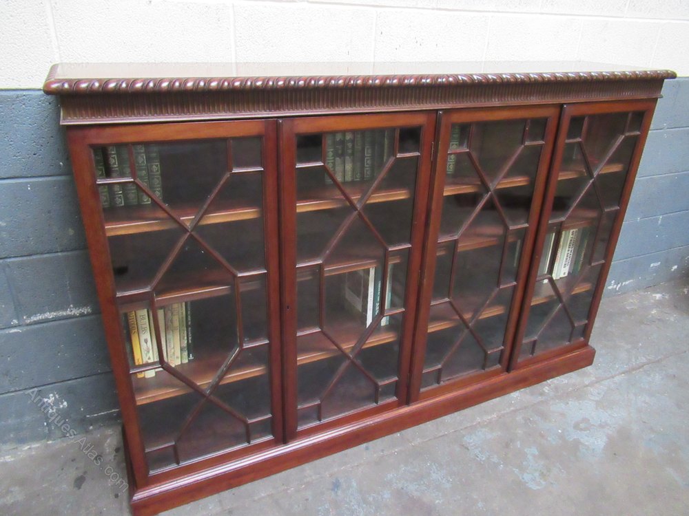 Large Mahogany Four Door Bookcase Antiques Atlas