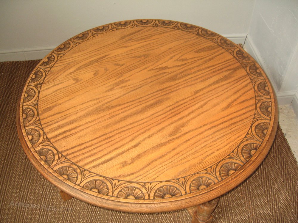 Antiques Atlas Large Round Oak Coffee Table