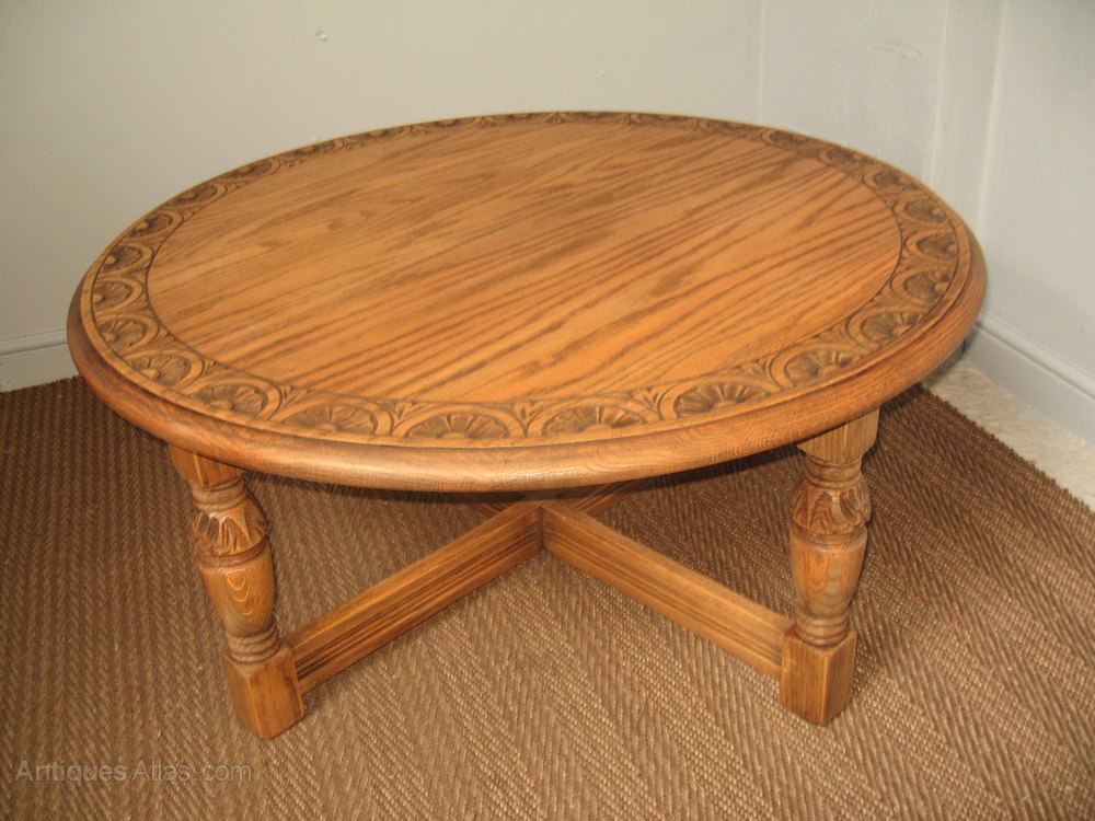 Antiques Atlas Large Round Oak Coffee Table