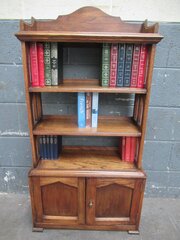 Slim Size Oak Open Bookcase 