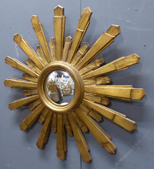 Carved Giltwood Sunburst Mirror