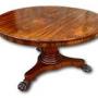 Rosewood Centre Table W Carved Base And Paw Feet